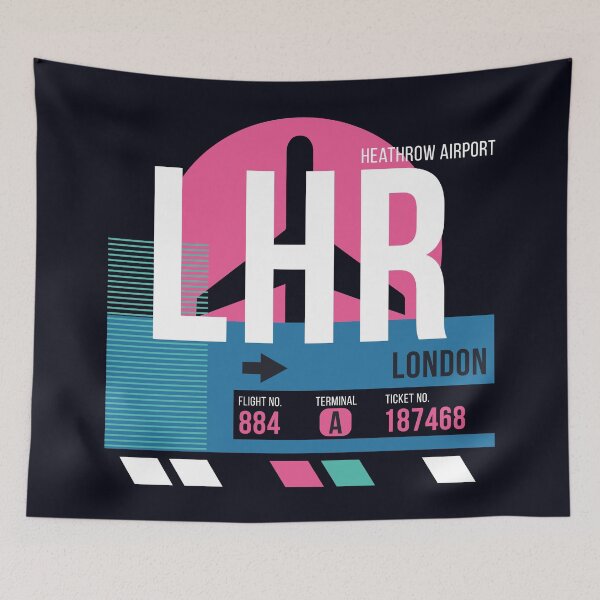 Item preview, London Heathrow (LHR) Airport Code Baggage Tag designed and sold by SLAG-Creative.
