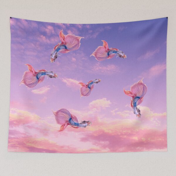 Item preview, BETTA'S IN PINK CLOUDS designed and sold by WokeWords.