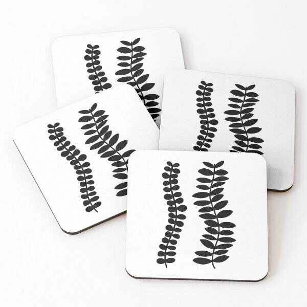 Item preview, 2 minimalist black leaves silhouette designed and sold by PaintPsd.