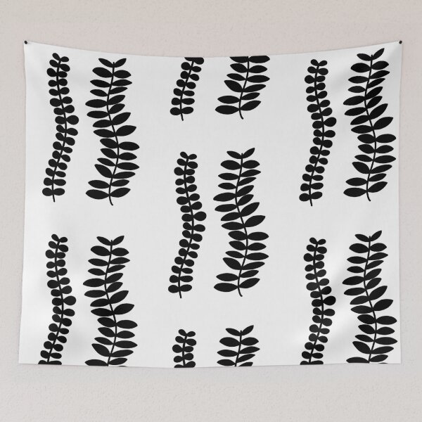 Item preview, 2 minimalist black leaves silhouette designed and sold by PaintPsd.