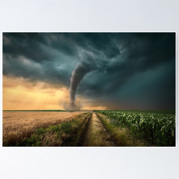 Artikel-Vorschau von Tornado über Bauernhoffeld, designt und verkauft von NoSpecialShop.