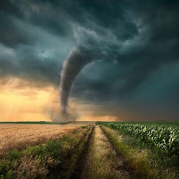 Artwork thumbnail, Tornado Over Farm Field by NoSpecialShop