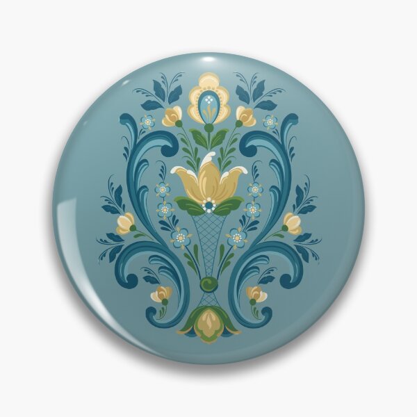 Item preview, Rosemaling Blue and Gold designed and sold by Barbara Pixton.