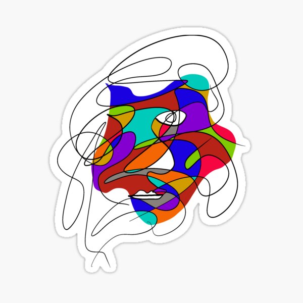Item preview, Abstract colorful face designed and sold by TheDonert.