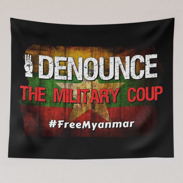 Item preview, I denounce the Military Coup #FreeMyanmar designed and sold by Try-It.