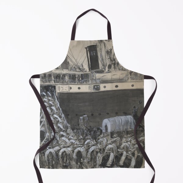 Item preview, Troops Boarding Transport Steamer - Spanish-American War - William Glackens designed and sold by warishellstore.