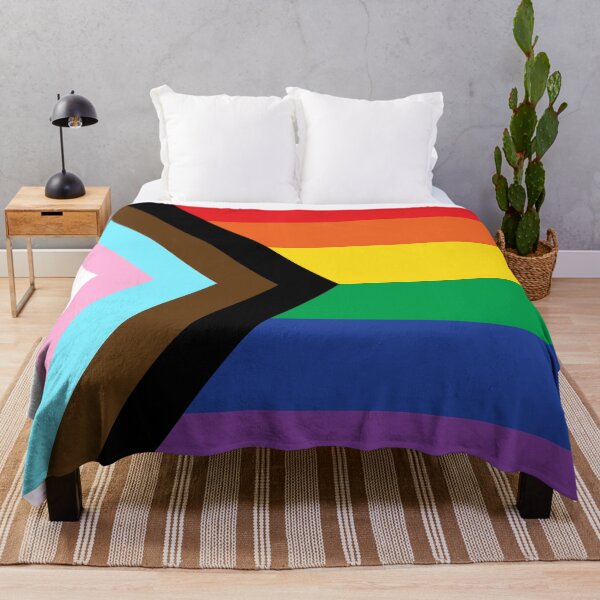 Progress Pride Throw Blanket