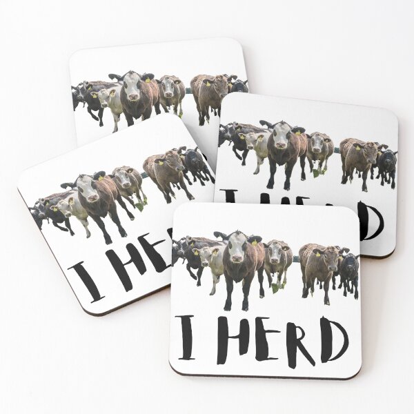 Item preview, I Herd. Cows. Cattle. Brown. Photo, Black Text designed and sold by JellyBeenzz.