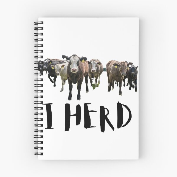 Item preview, I Herd. Cows. Cattle. Brown. Photo, Black Text designed and sold by JellyBeenzz.