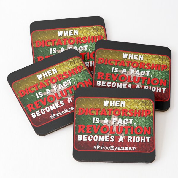Item preview, When Dictatorship is a fact, Revolution becomes a right  #FreeMyanmar designed and sold by Try-It.
