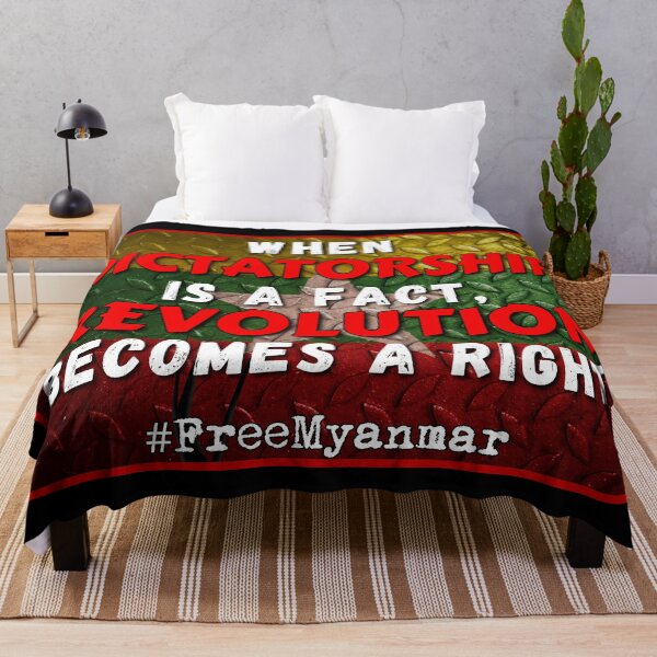 Item preview, When Dictatorship is a fact, Revolution becomes a right  #FreeMyanmar designed and sold by Try-It.