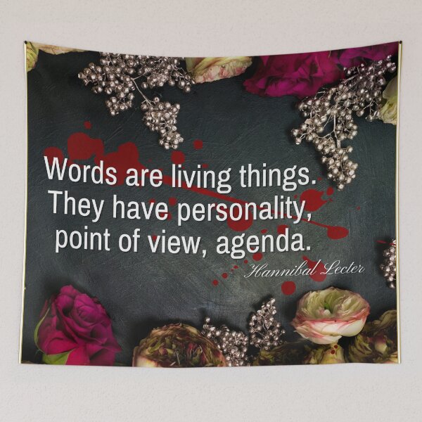 Item preview, Hannibal Words Have an Agenda Quote designed and sold by orionlodubyal.