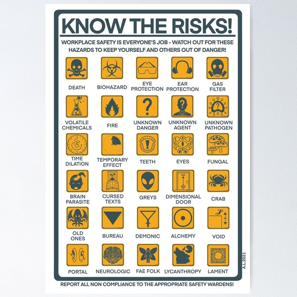 Item preview, Know The Risks! designed and sold by AshLernoutArt.