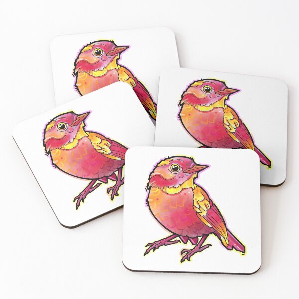Item preview, cute chubby bird, yellow to red gradient colors designed and sold by weilertsen.