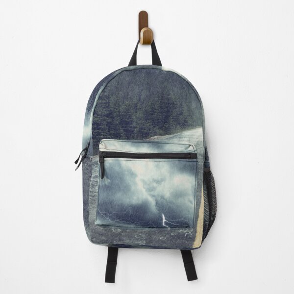 Item preview, Rain & Lighting Storm Over Forest Road designed and sold by NoSpecialShop.