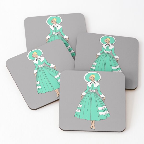 Item preview,  victorian blonde woman turquoise and white elegant illustration designed and sold by Captain-Jackson.