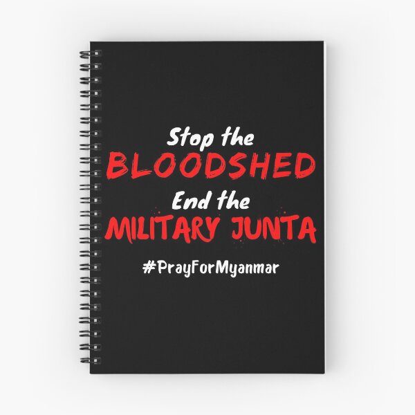 Item preview, Stop the Bloodshed End the Military Junta #PrayForMyanmar designed and sold by Try-It.