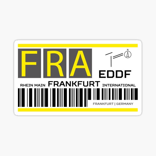 Destination Frankfurt Airport Sticker