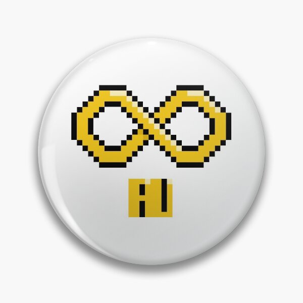 Item preview, Autistic Gold Infinity Pixel Art designed and sold by The Spicy Autistic.