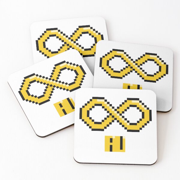 Item preview, Autistic Gold Infinity Pixel Art designed and sold by The Spicy Autistic.
