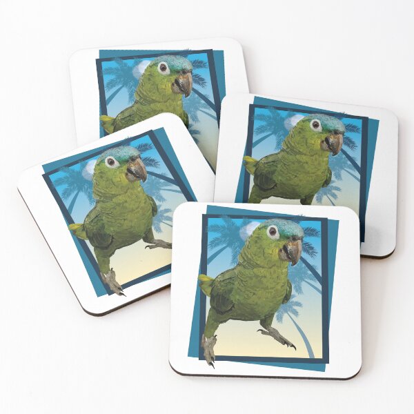 Item preview, blue-crowned parrot designed and sold by obscurite.
