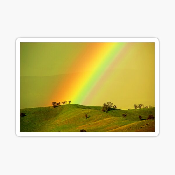 Rainbow above the Everton Hills Sticker