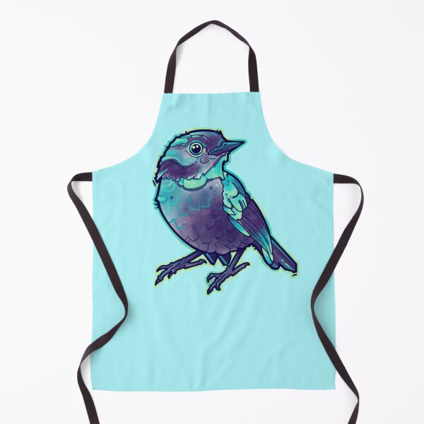 Item preview, aqua blue cute chubby bird designed and sold by weilertsen.