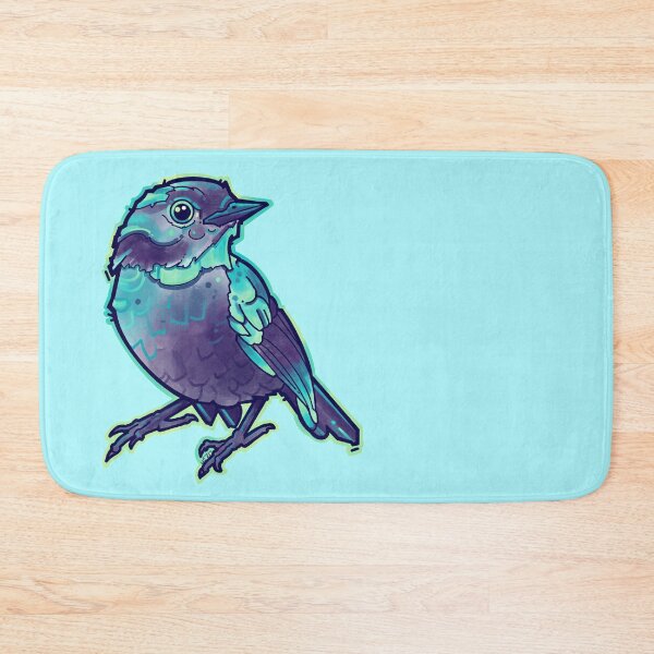 Item preview, aqua blue cute chubby bird  designed and sold by weilertsen.