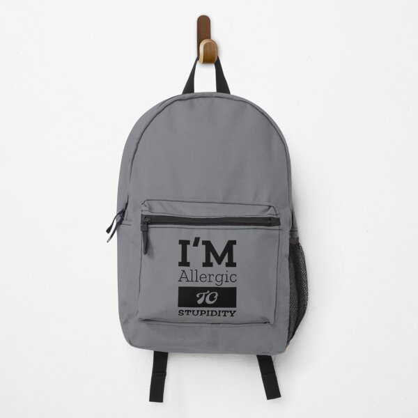 Item preview, Sarcastic quote, Allergic To Stupidity designed and sold by Minimalist Quotes and Sayings.
