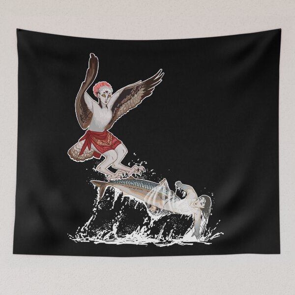 Item preview, Osprey Harpy and Mackerel Mermaid designed and sold by thistleandspade.