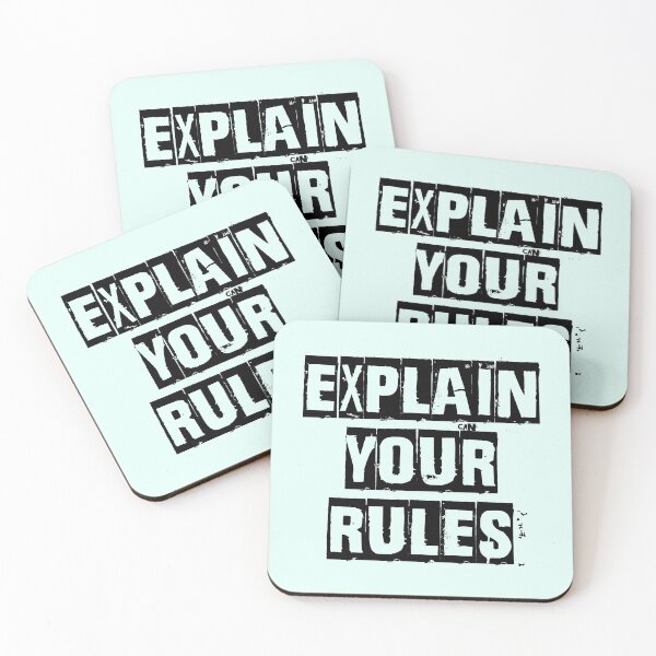 Item preview, Explain Your Rules Punk Graffiti Quote Design designed and sold by HeyFellowKids.