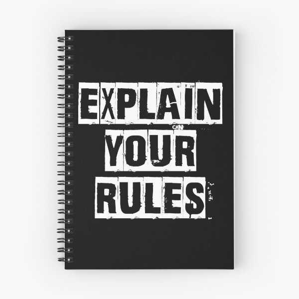 Item preview, Explain Your Rules Punk Graffiti Quote Design [Invert Version] designed and sold by HeyFellowKids.
