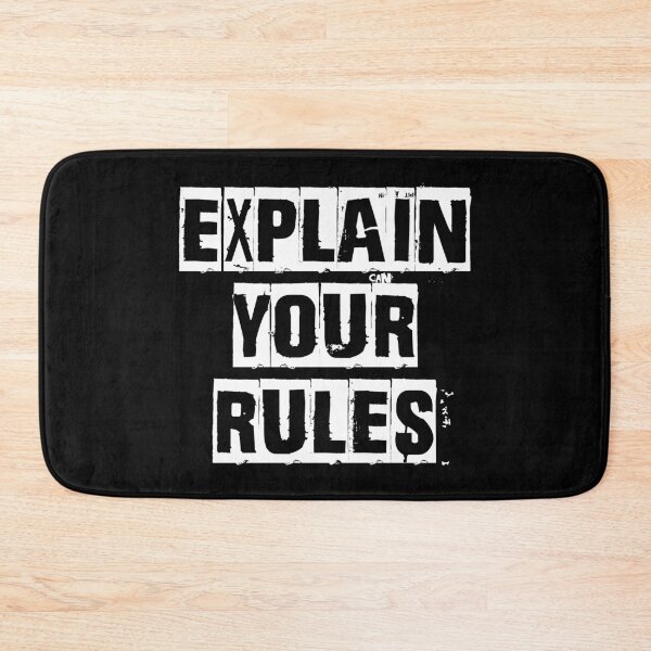 Item preview, Explain Your Rules Punk Graffiti Quote Design [Invert Version] designed and sold by HeyFellowKids.