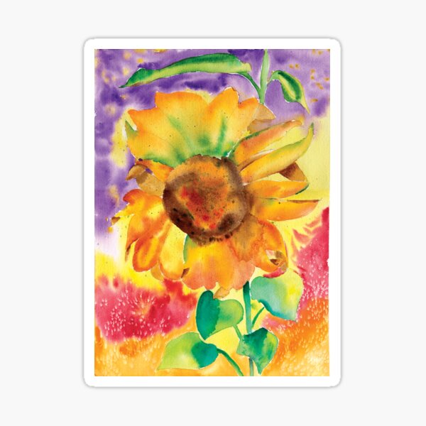 Sunflower Splash Sticker