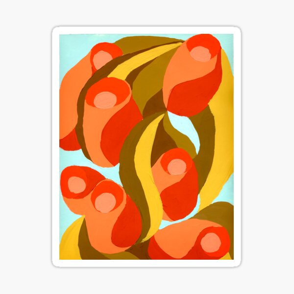 Folk Art Flowers Sticker