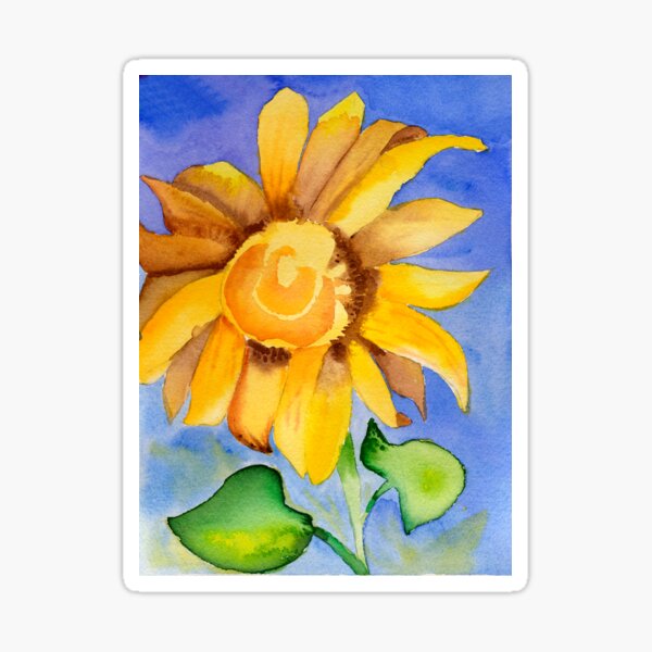 Sunflower in Blue Sky Sticker