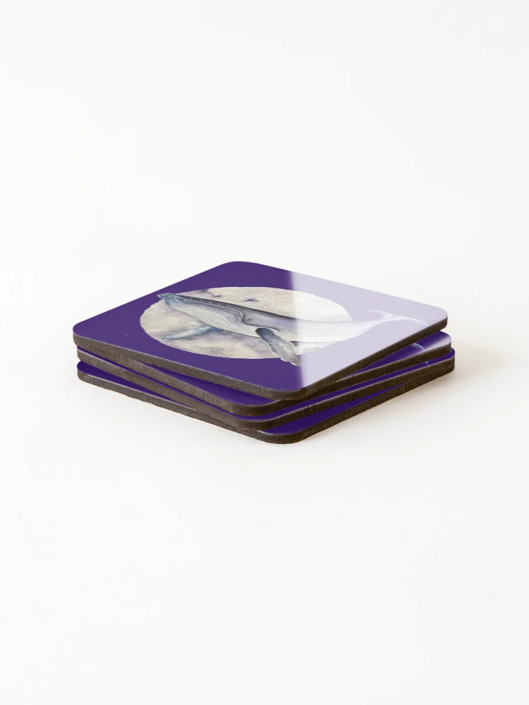 Thumbnail 4 of 5, Coasters (Set of 4), Moonwhaling without background  designed and sold by JavaLisa.