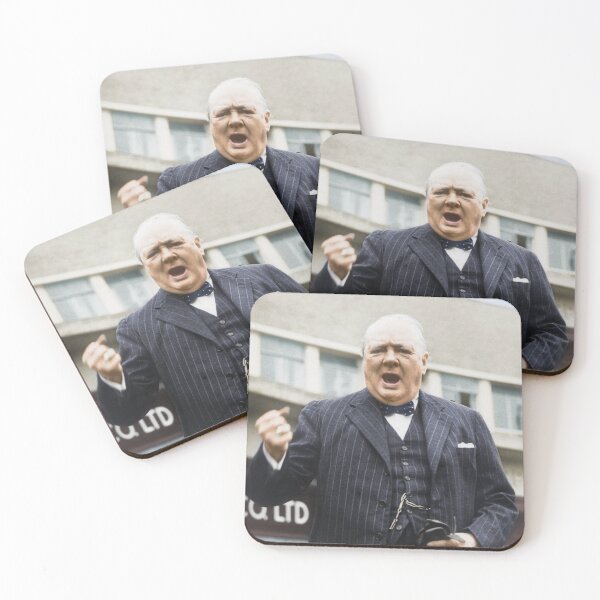 Item preview, Winston Churchill Campaigning - 1945 - Colorized designed and sold by warishellstore.