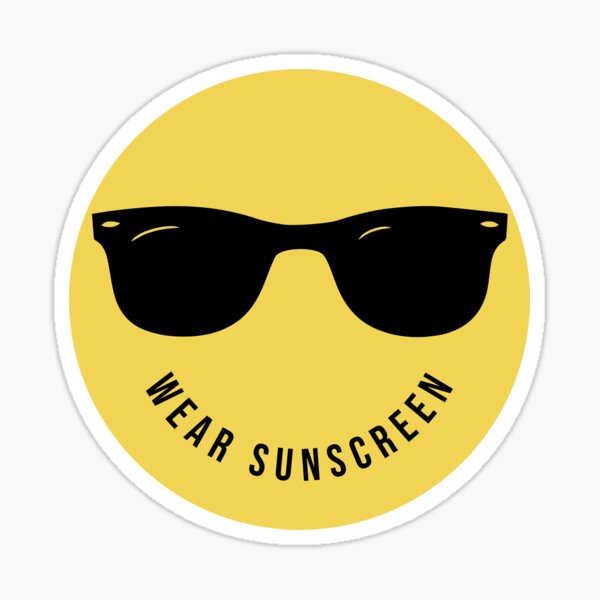 Wear Sunscreen, Wear to the Beach Sticker
