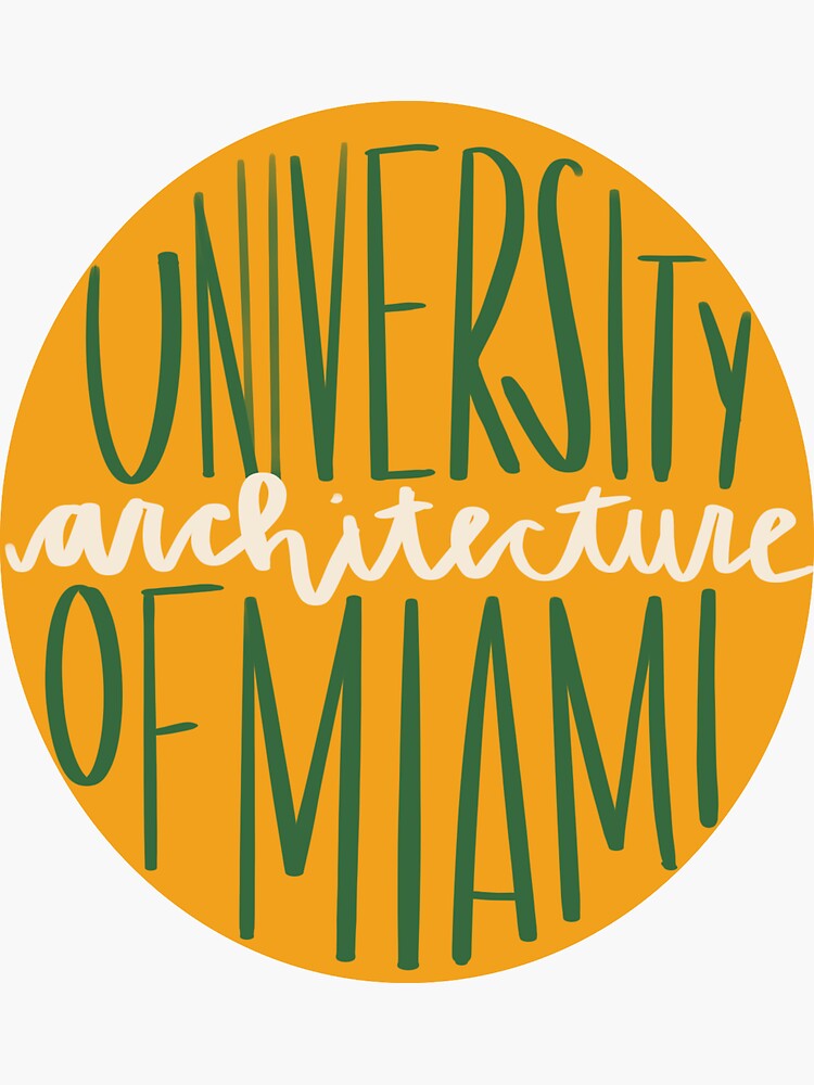 "UMIAMI ARCHITECTURE" Sticker for Sale by hannahfineis17 Redbubble