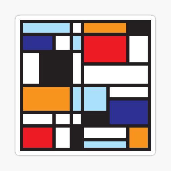Item preview, Mondrian Study II designed and sold by JuliaAjandi.