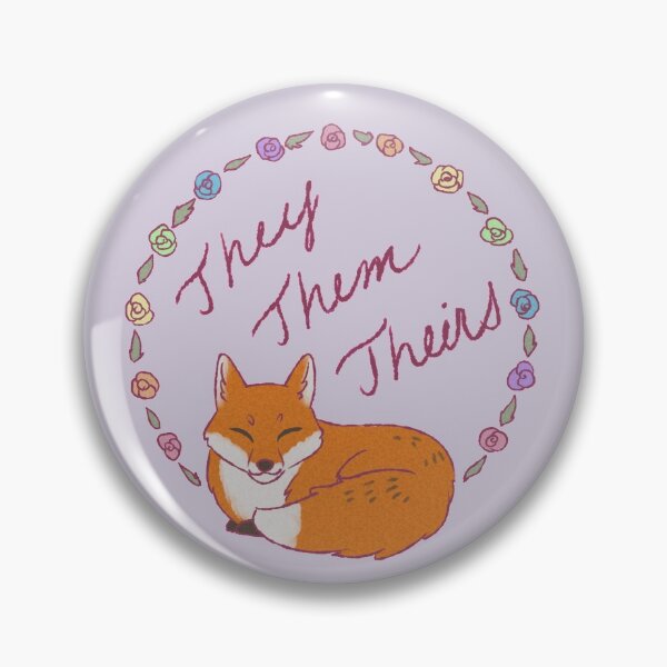 Item preview, Pronoun Fox {They/Them} designed and sold by Cardstock Crow.