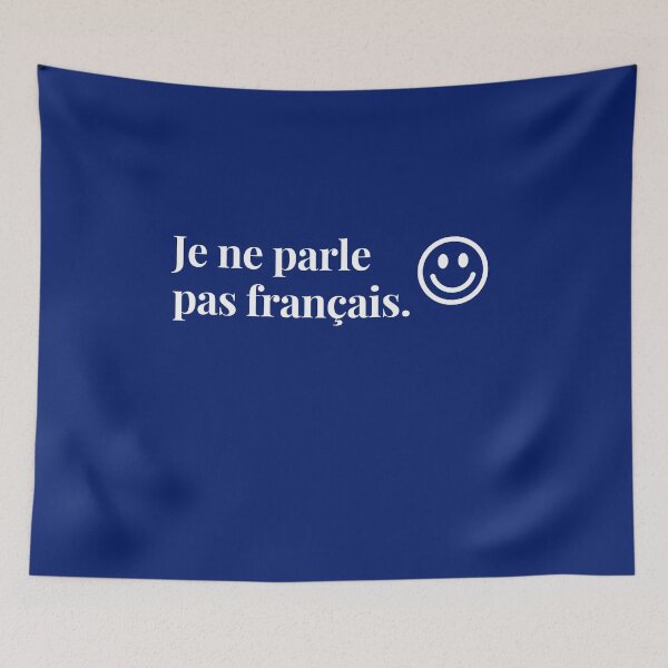 Item preview, Je ne parle pas français (I don't speak French) with smiley face designed and sold by teesonwheels.