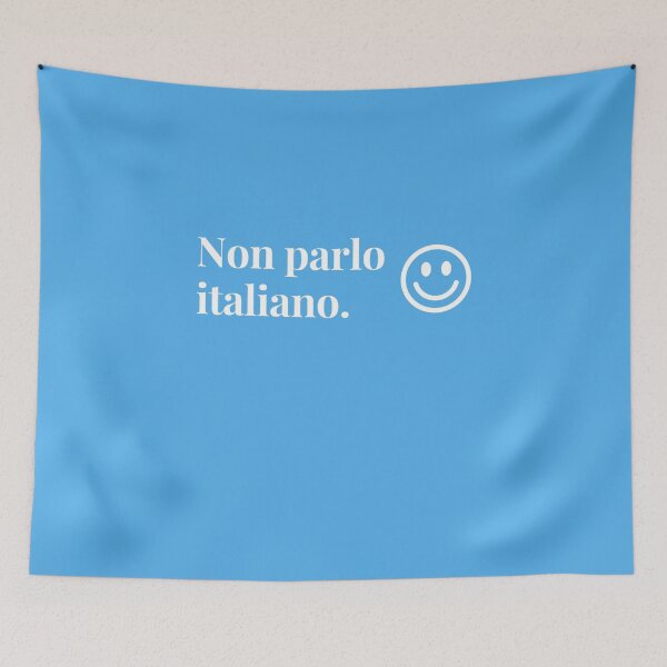 Item preview, Non parlo italiano (I don't speak Italian) with smiley face designed and sold by teesonwheels.
