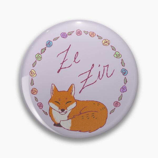 Item preview, Pronoun Fox {Ze/Zir} designed and sold by Cardstock Crow.