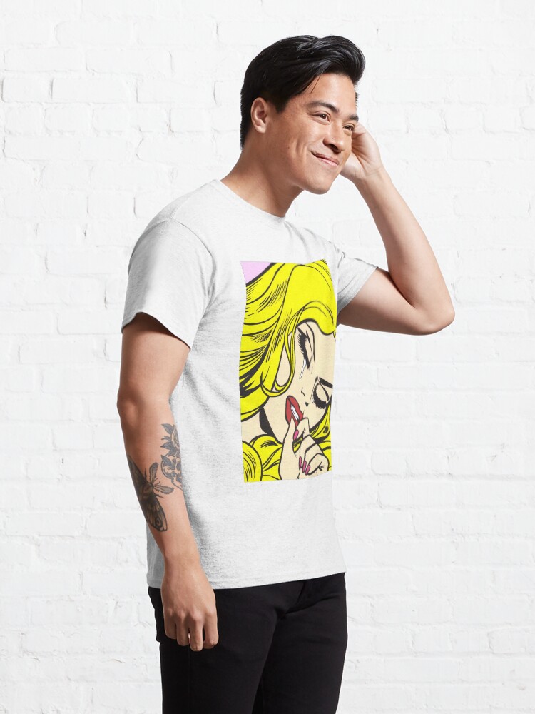Alternate view of Blonde Crying Comic Girl Classic T-Shirt