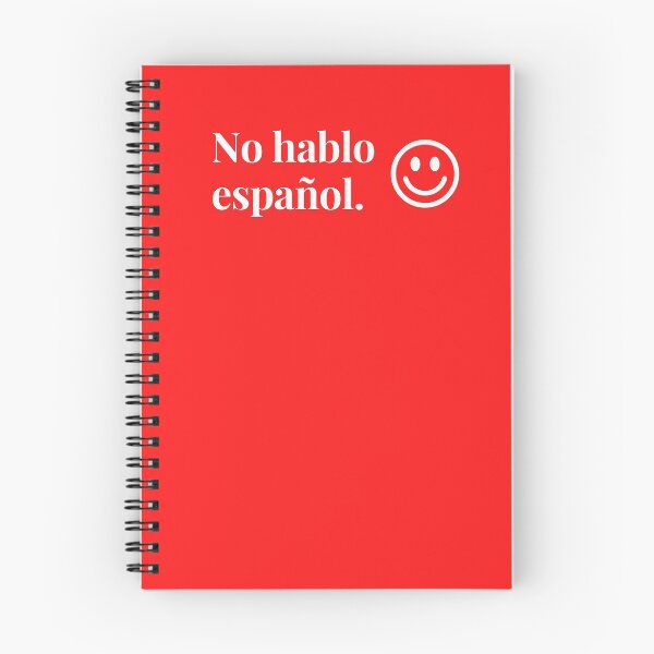 Item preview, No hablo español (I don't speak Spanish) with smiley face designed and sold by teesonwheels.