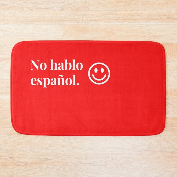 Item preview, No hablo español (I don't speak Spanish) with smiley face designed and sold by teesonwheels.