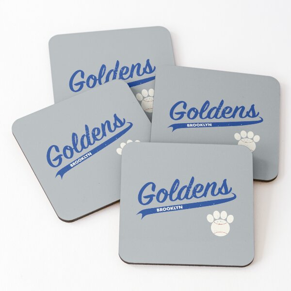 Item preview, Team Goldens Brooklyn - Retro Baseball Jersey - Baseball-Paw accent - Blue lettering designed and sold by 8PawsStudio.