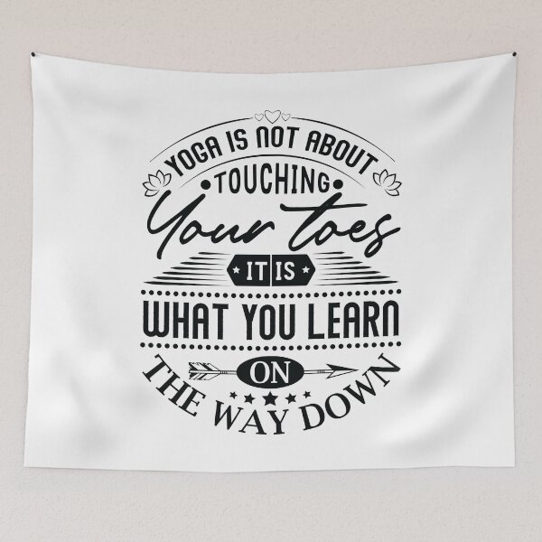 Item preview, Yoga is not about touching your toes, it is what you learn on the way down. designed and sold by Beefytee.